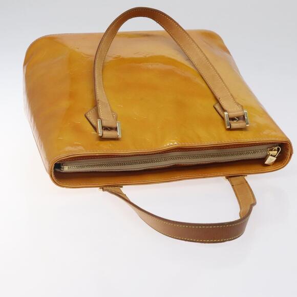 LOUIS VUITTON Monogram Vernis Houston Hand Bag Beige M91004 - Picture 6 of 16